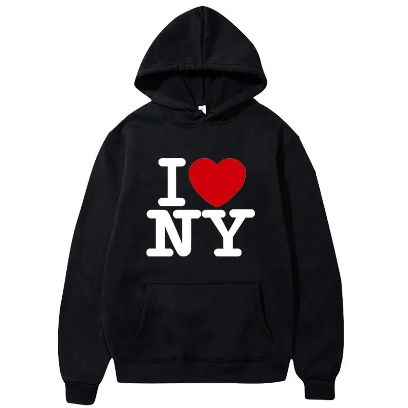 Street Fashion New York - I Love New York Pritned Hoodies