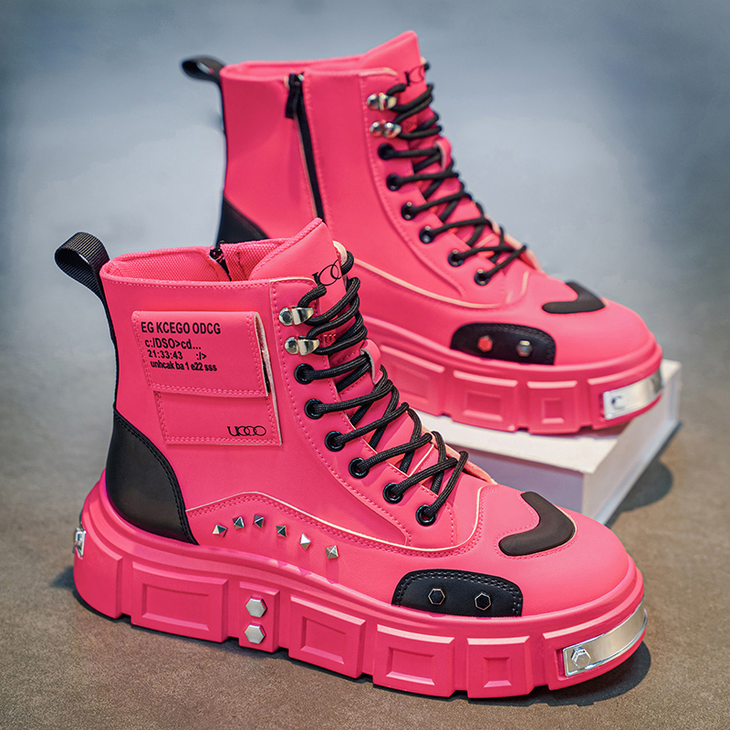 Street Fashion Designer - Comfortable and Breathable Men's High-Top Boots,