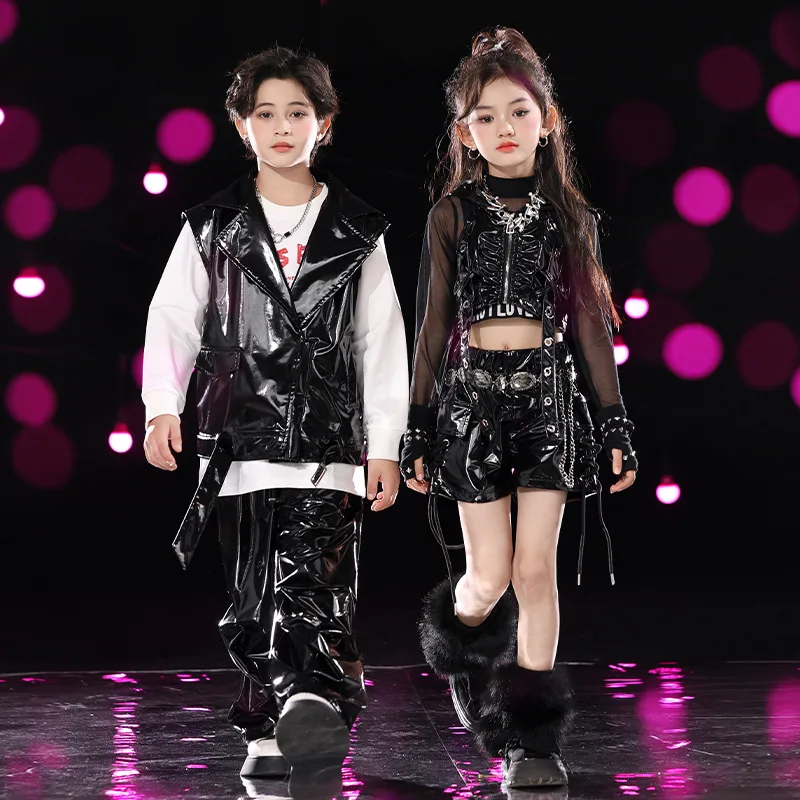 Street Fashion Outfit Girl - Girls Sequin Jazz Dance Costume Set
