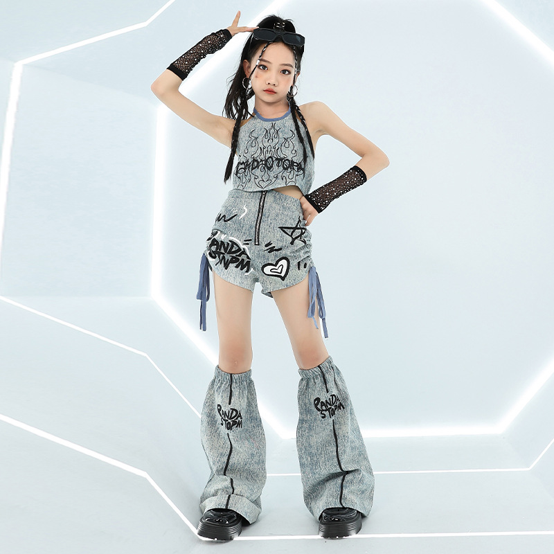 Street Fashion Outfit Girl - Cool Girl Hip Hop Jeans Tops