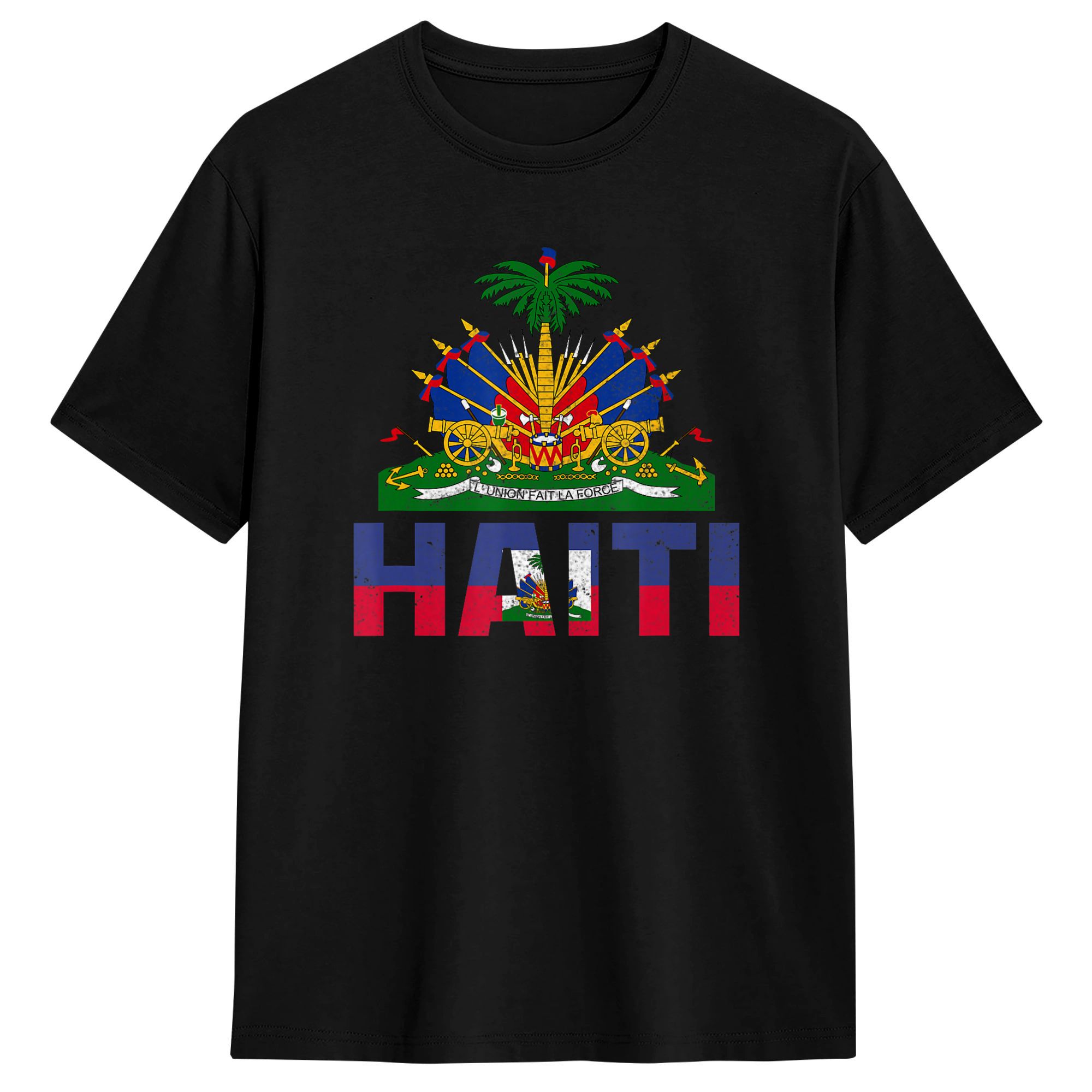 Street Fashion Style Male - Haitian Flag Day ARt Design T-Shirt