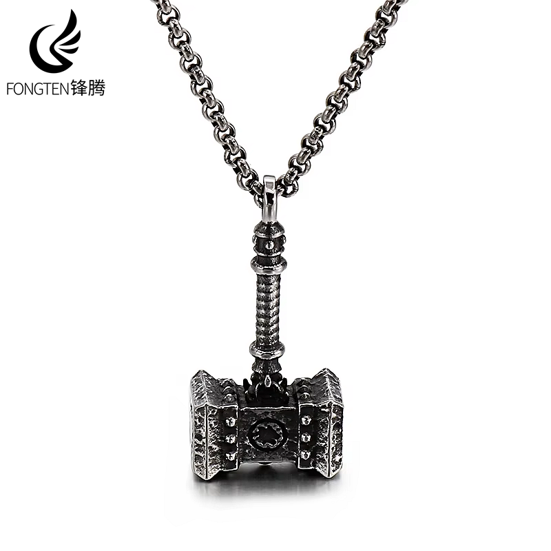 Fashion Street Singapore - Fongten Gothic Hammer Skull Plug Pendant