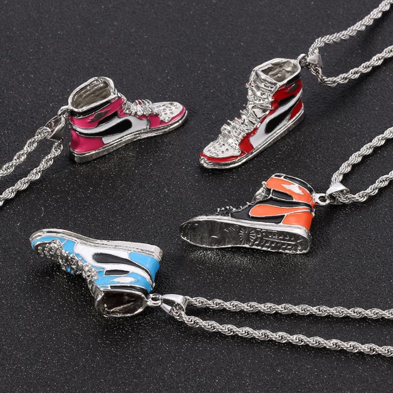 Fashion Street Singapore - Mini Hip-Hop Sneaker Pendant Necklace Cool