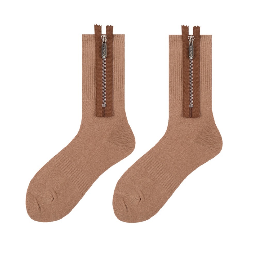 Street Fashion Style Youtube - Fashion Street Style Metal Zipper Socks