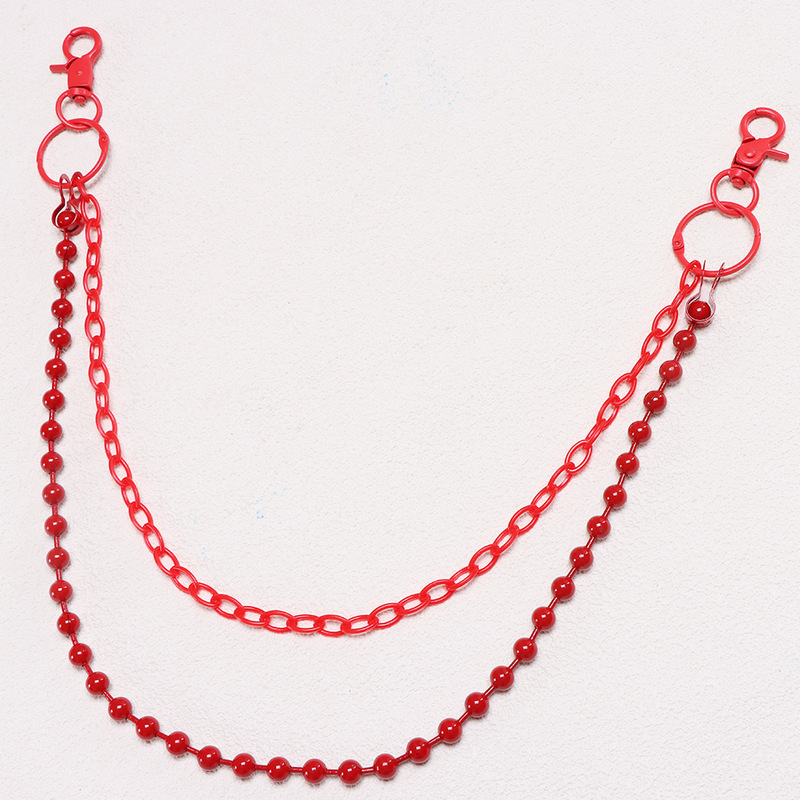 Bright Red Beaded Multi‑Layer  - Street Fashion Girl review and price