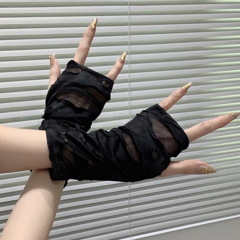 Yueqiu Girl Alt Fashion Ripped - Street Fashion Outfit Girl review and price