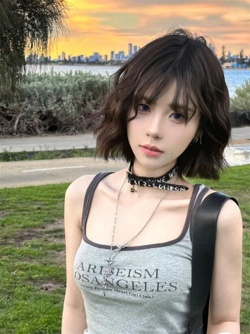 Fashion American Constrast Col - Street Fashion Korean Girl review and price