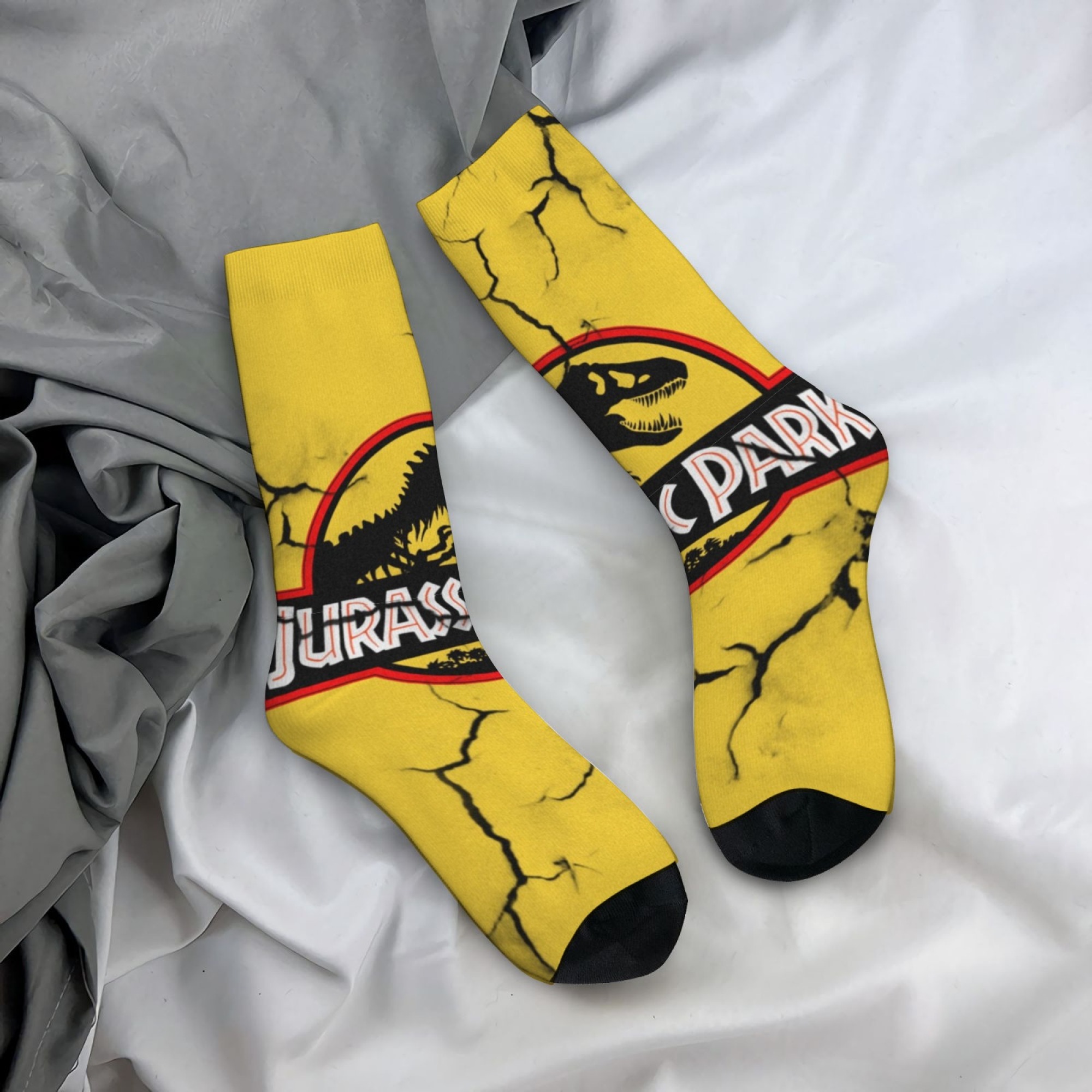 Jurassic Park Dinosaur Socks R - Street Fashion Style Youtube review and price