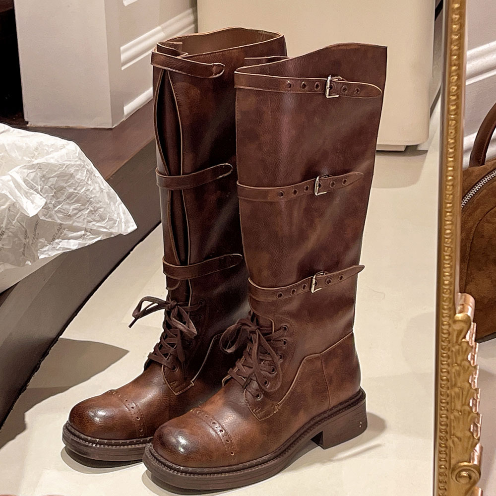 Women's Knee High Boots Vintag - Street Fashion Designer review and price
