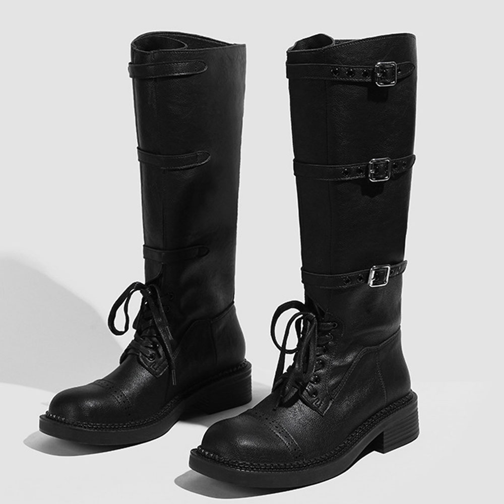 Women's Knee High Boots Vintag - Street Fashion Designer review and price