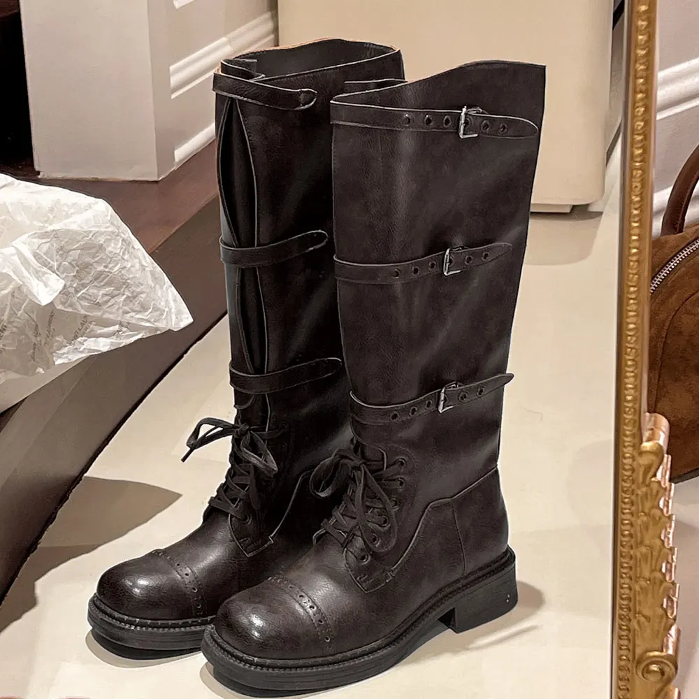 Women's Knee High Boots Vintag - Street Fashion Designer review and price