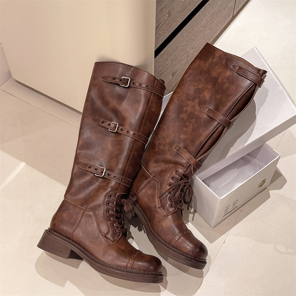 Women's Knee High Boots Vintag - Street Fashion Designer review and price