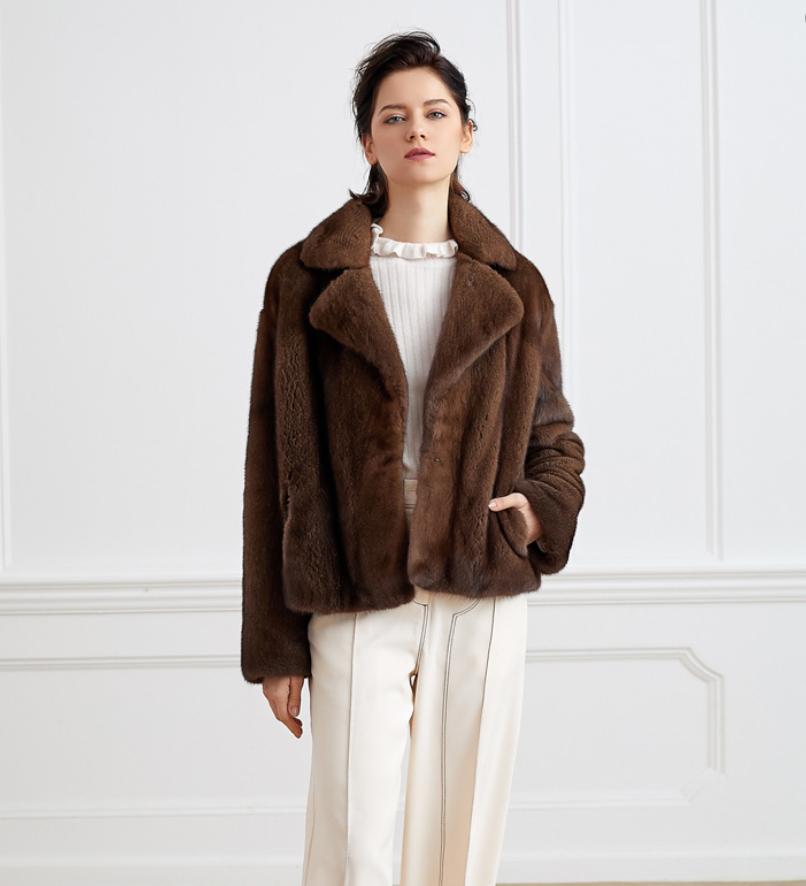 Women's 100% Genuine Mink Fur  - Street Fashion Logo review and price