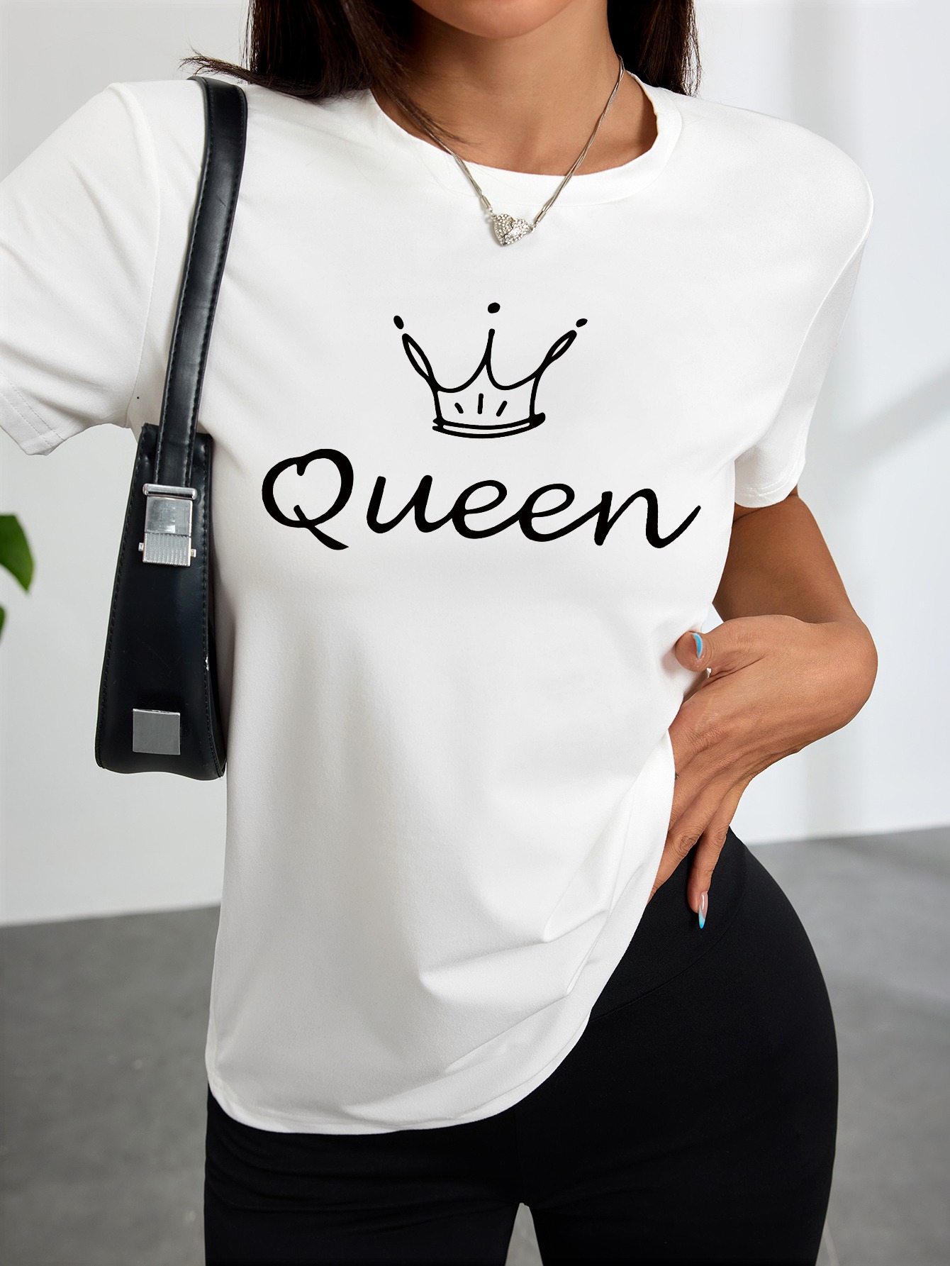 Women'S White T-Shirt Featurin - Queen Street Fashion review and price