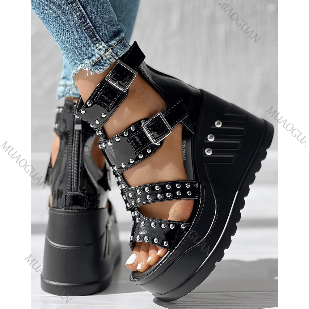 Fashion Women Peep Toe Black S - Street Fashion Designer review and price