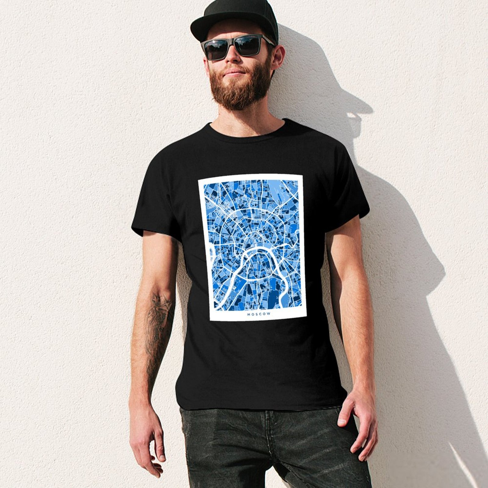 Moscow City Street Map T-Shirt - Street Fashion Moscow review and price