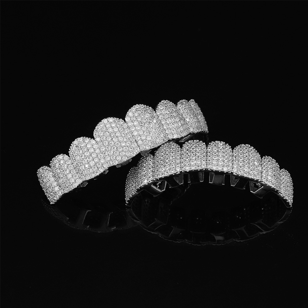 Silver Plated Full Iced Out CZ - Street Fashion Jewelry review and price