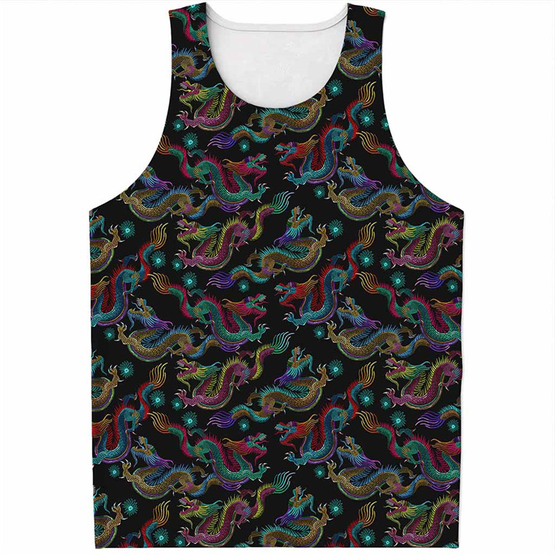 Chinese Dragon Pattern Tank To - Street Fashion In Chinese review and price