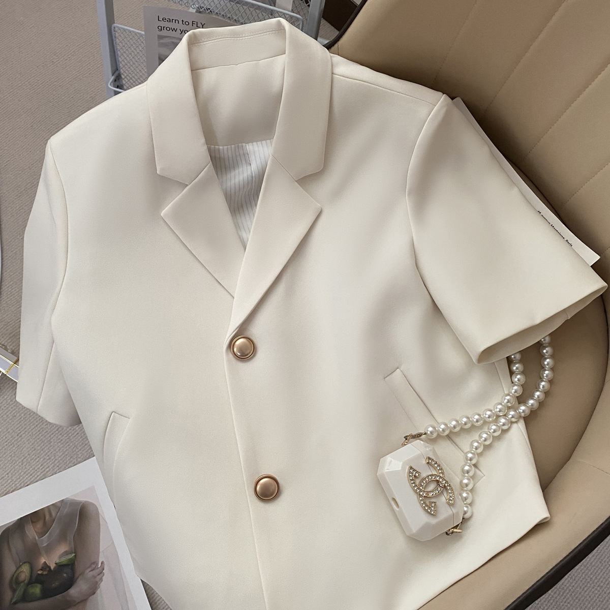 Fashionable Women's Beige Shor - Street Fashion Korean Girl review and price