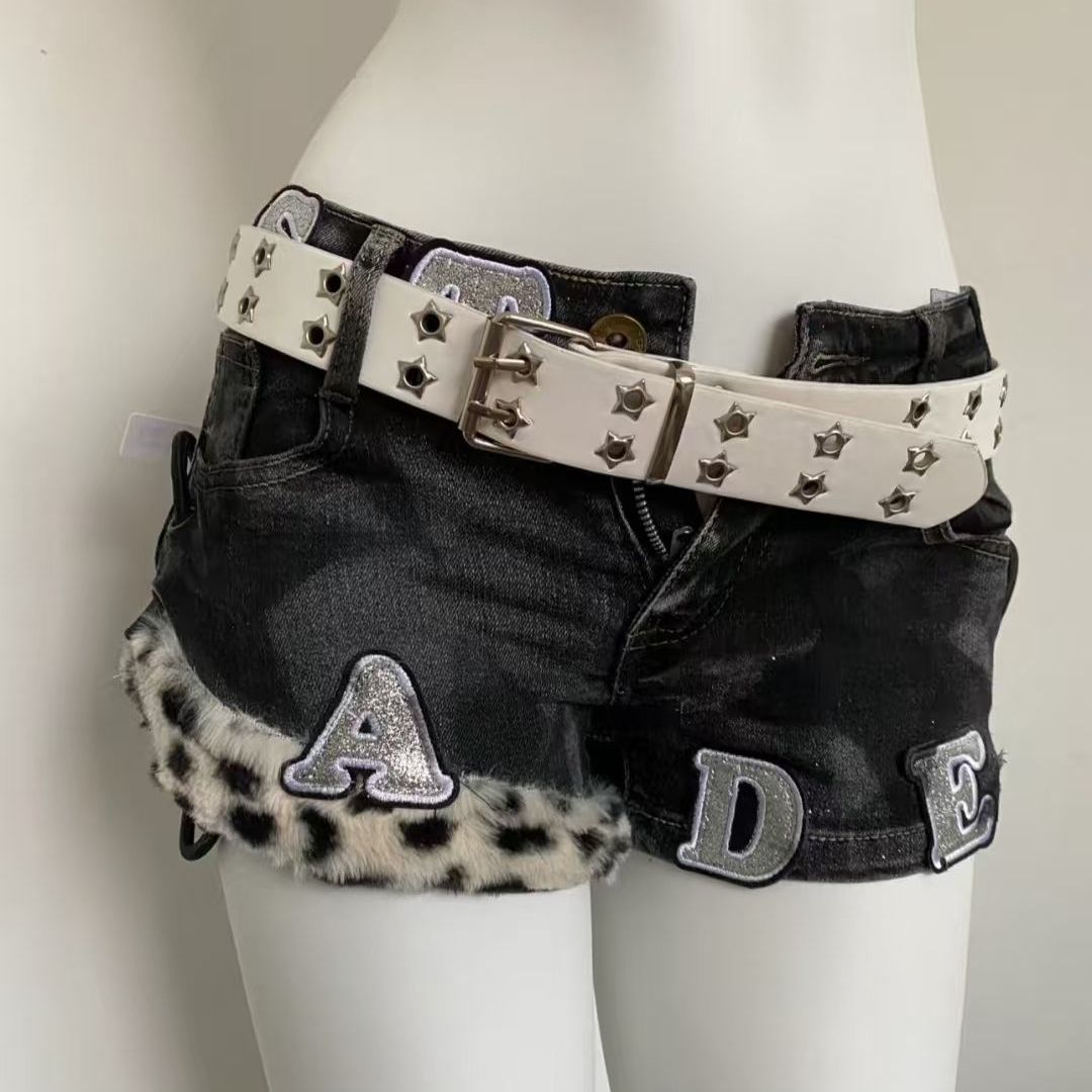 Y2k Embroidered Patch Denim Sh - Street Fashion Girl review and price