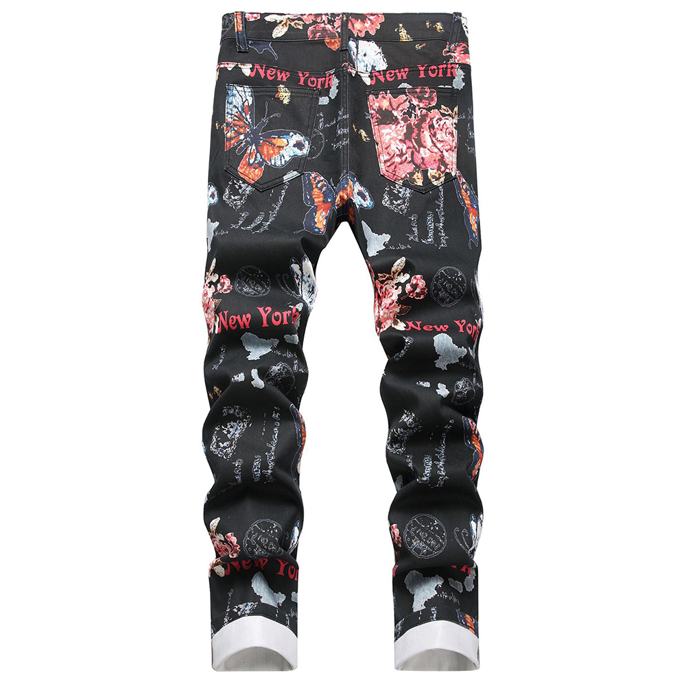 Men Digital Print Jeans Fashio - Street Fashion New York review and price
