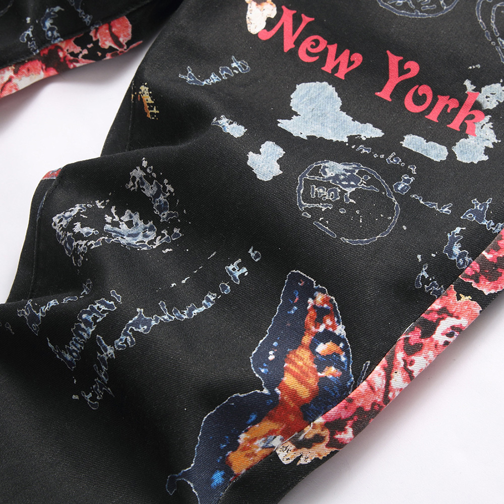 Men Digital Print Jeans Fashio - Street Fashion New York review and price