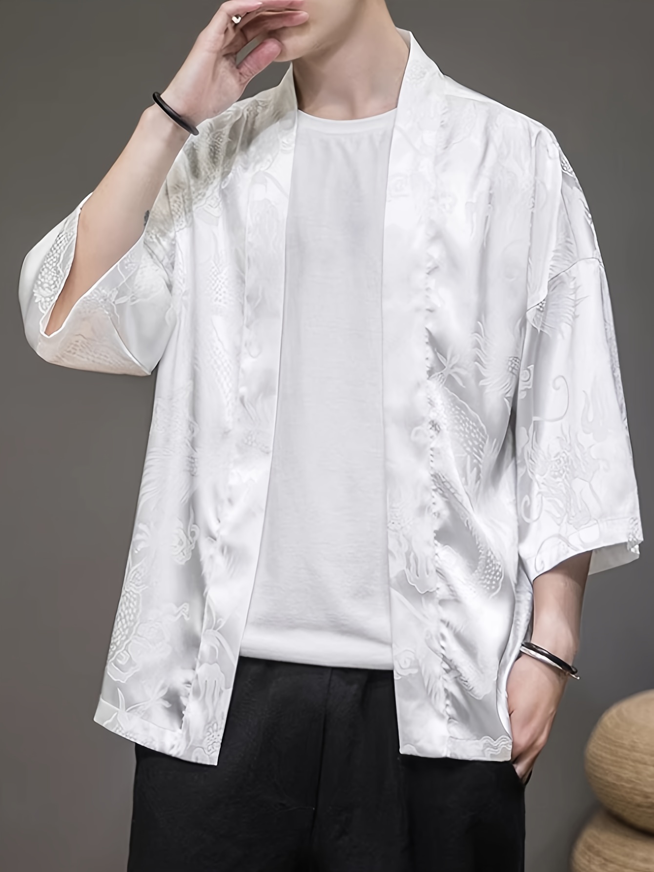 2026 Summer Men's Kimono 3D Pr - Street Fashion Designer review and price
