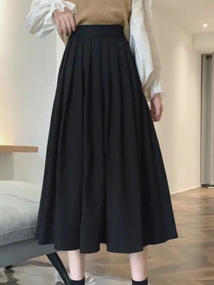 Women's Vintage Pleated Skirt  - Street Fashion Korean Girl review and price