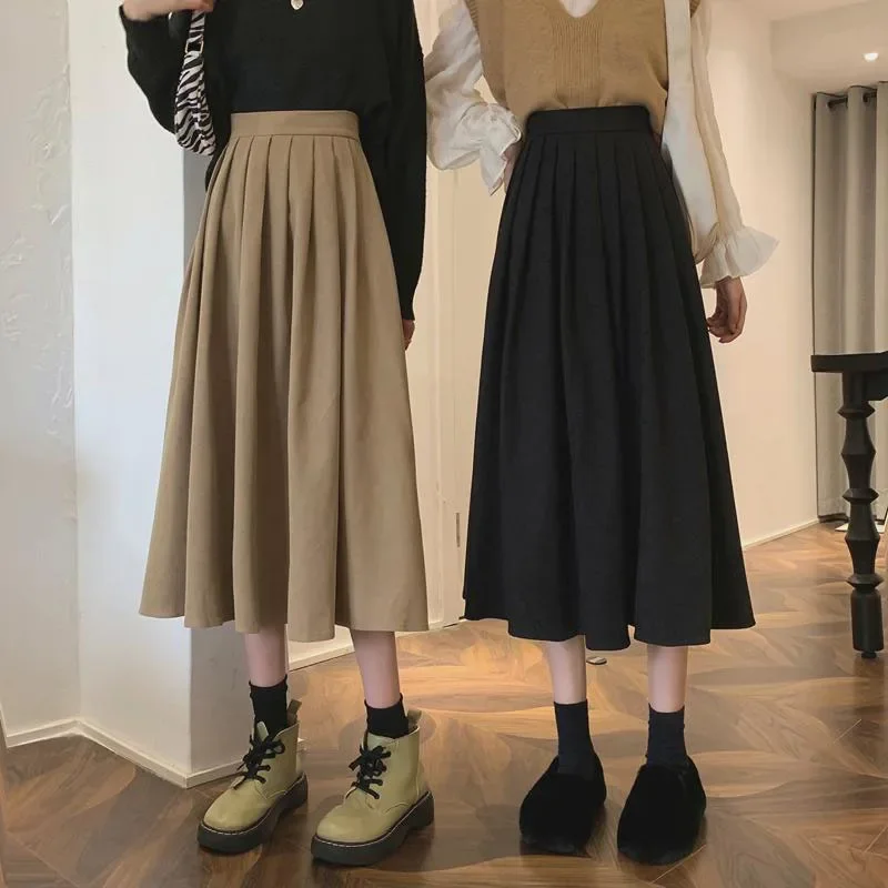 Women's Vintage Pleated Skirt  - Street Fashion Korean Girl review and price