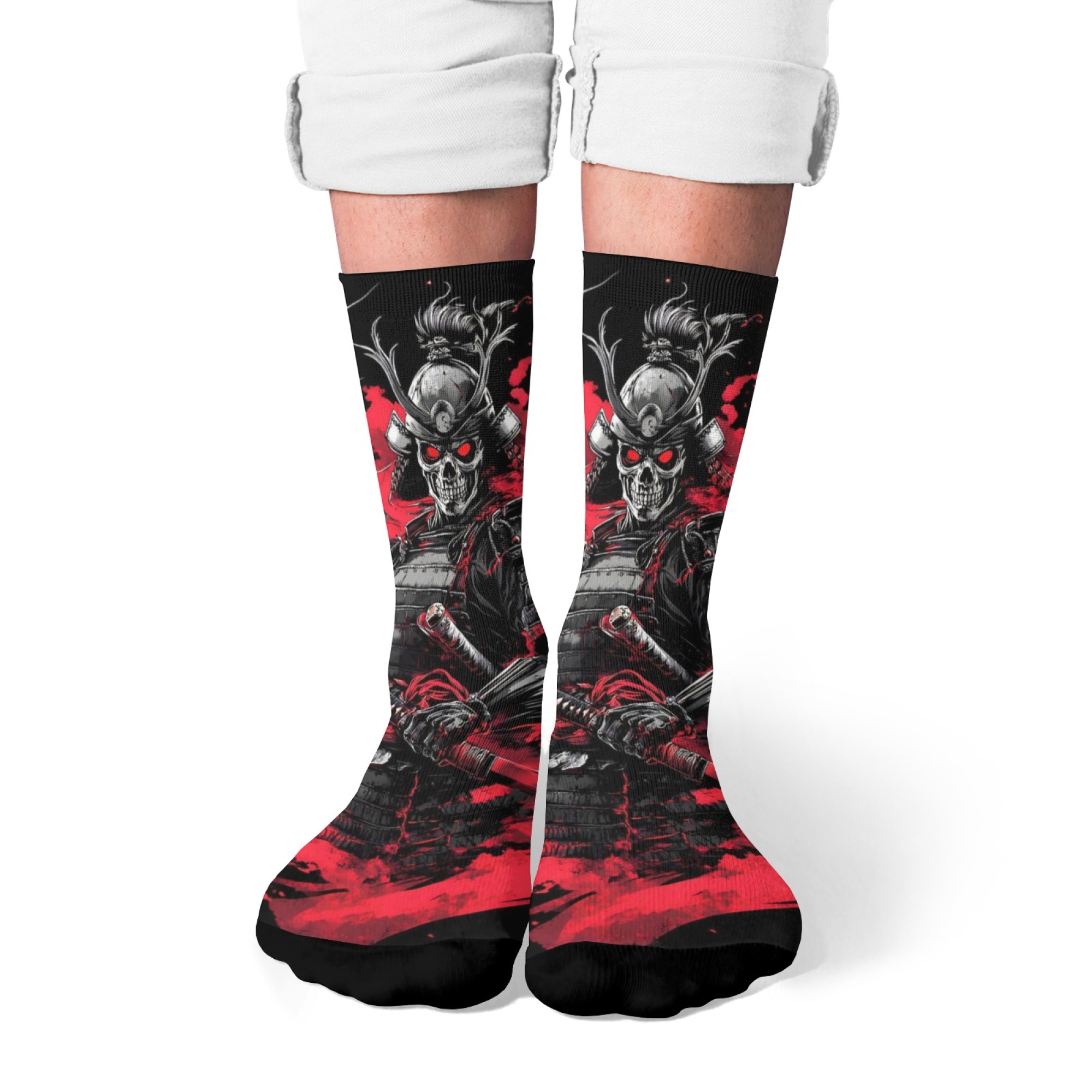 Skull Devil Warrior Men's Sock - Street Fashion Style Youtube review and price
