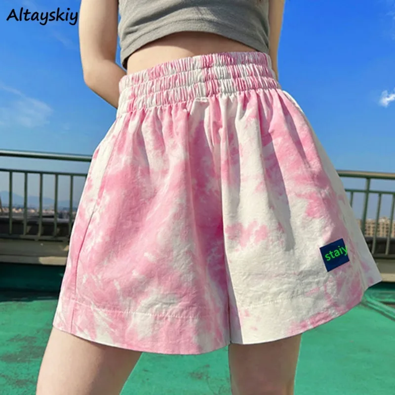 Tie Dye Shorts for Women Summe - Street Fashion Korean Girl review and price