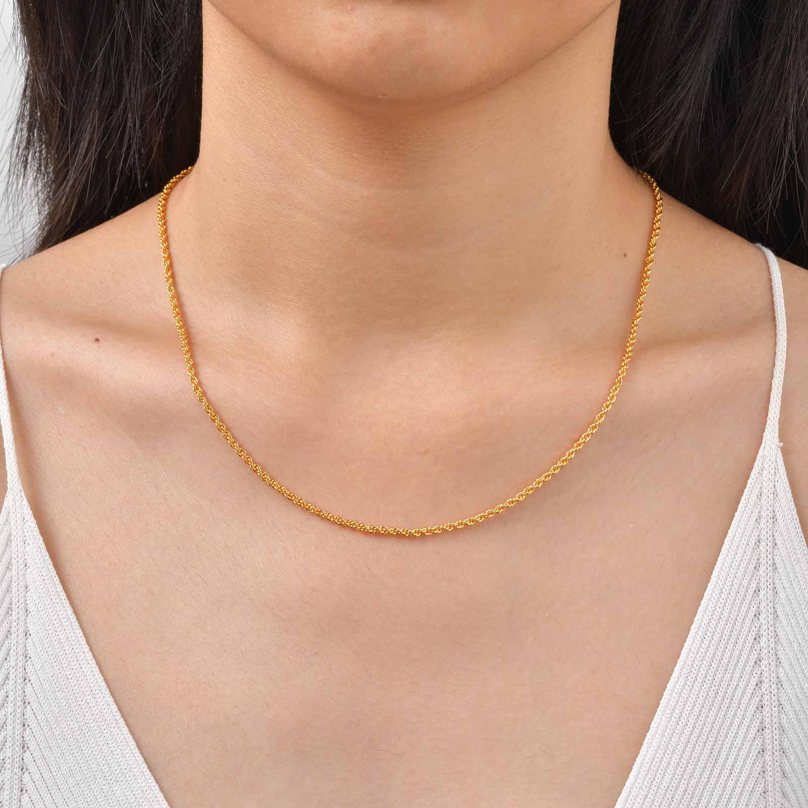 Hip Hop 2mm Twisted Rope 24K G - Fashion Street Singapore review and price