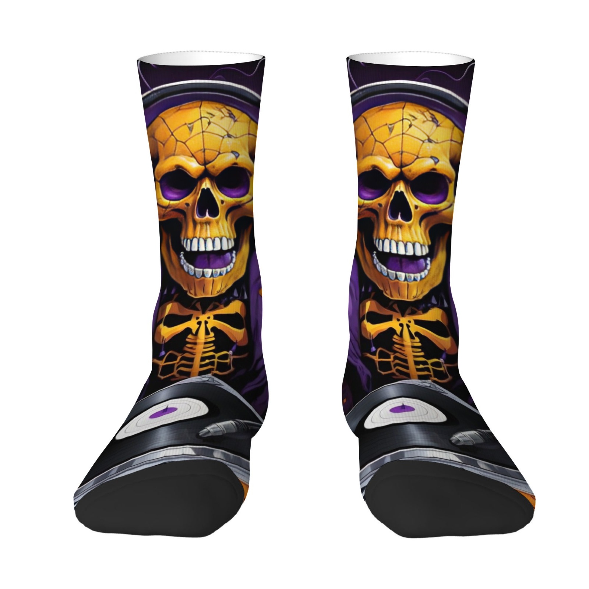 Gothic Skull Print Men's Socks - Street Fashion Style Youtube review and price