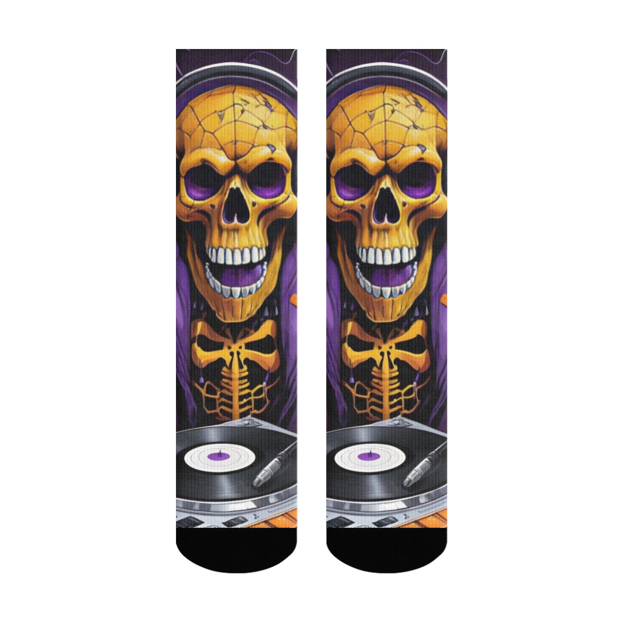 Gothic Skull Print Men's Socks - Street Fashion Style Youtube review and price