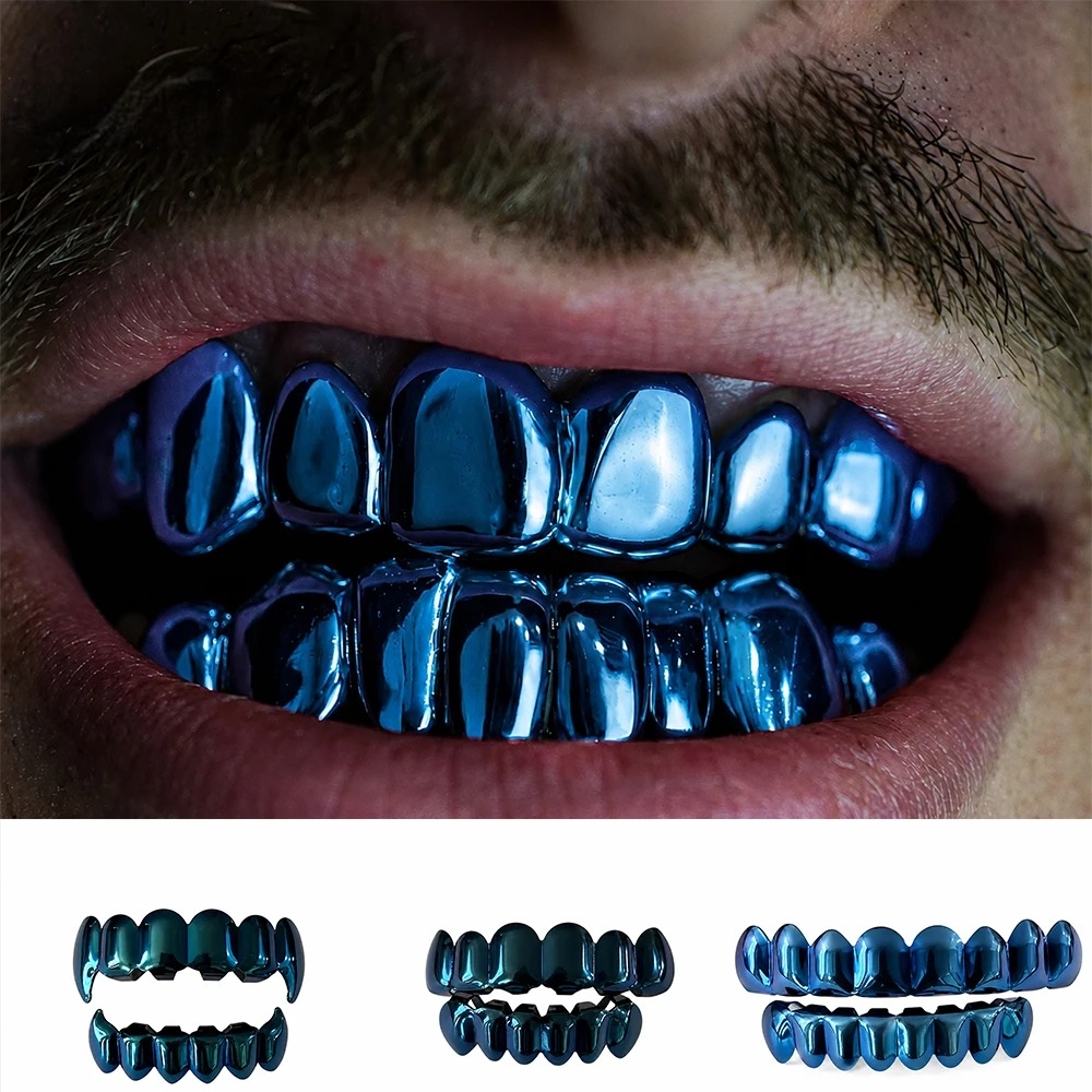 Drak Blue Color Hip Hop Grillz - Street Fashion Jewelry review and price