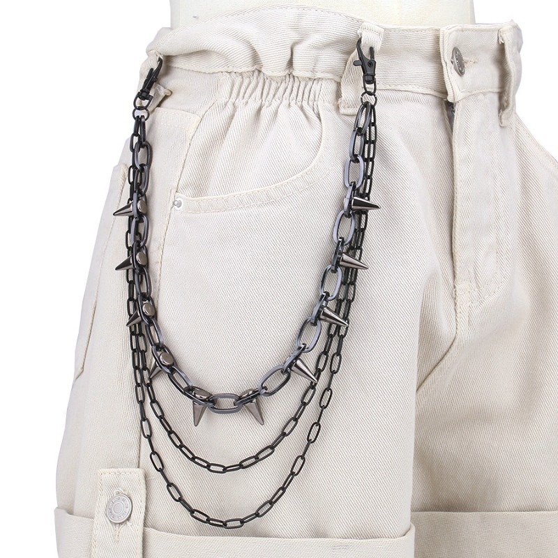 Hip Hop Punk Rock Metal Pants  - Street Fashion Jewelry review and price