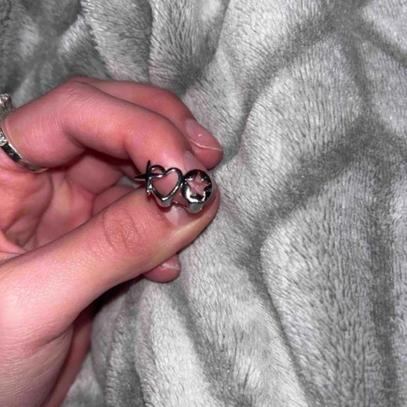 Punk Hip Hop Hollow Heart Teet - Street Fashion Jewelry review and price