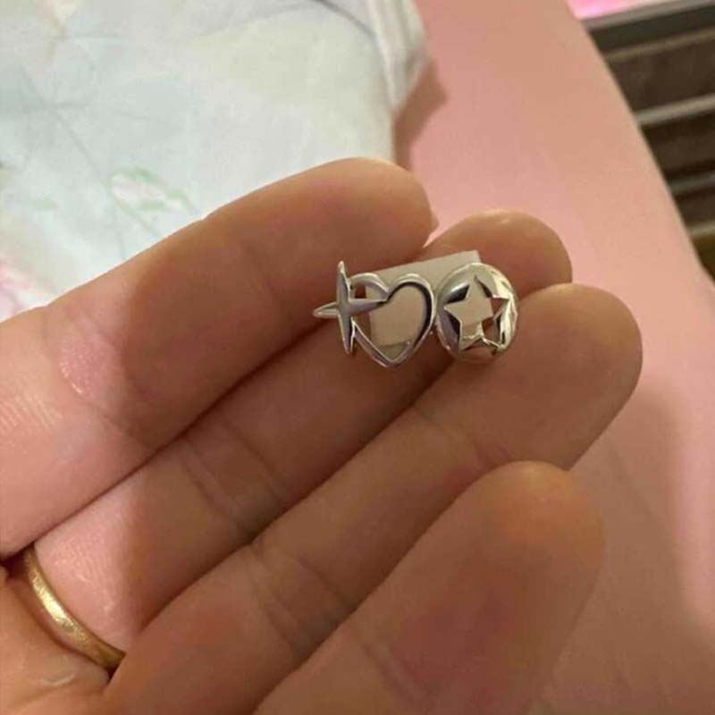 Punk Hip Hop Hollow Heart Teet - Street Fashion Jewelry review and price