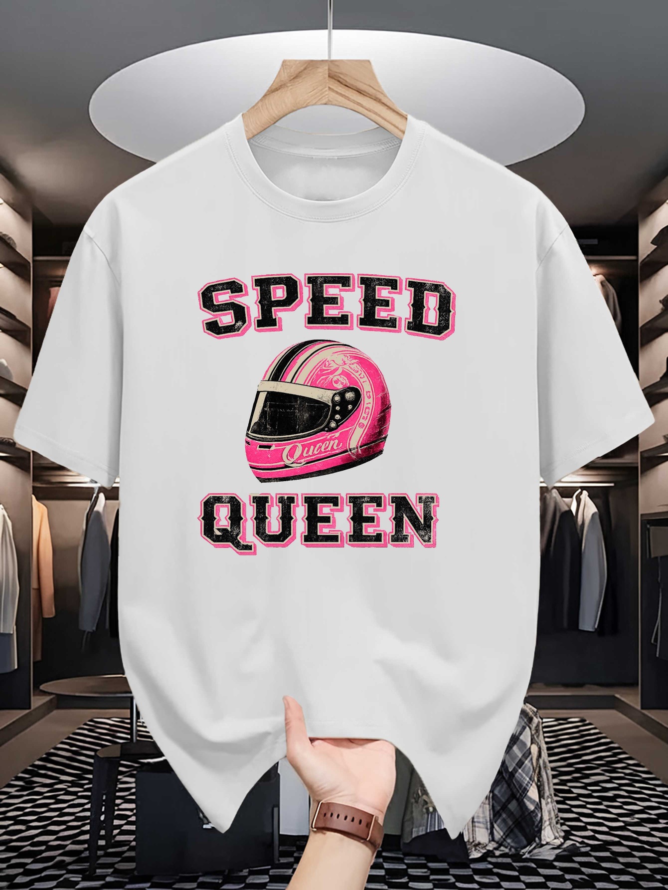 Men Cotton Tee Racing Helmet S - Queen Street Fashion review and price