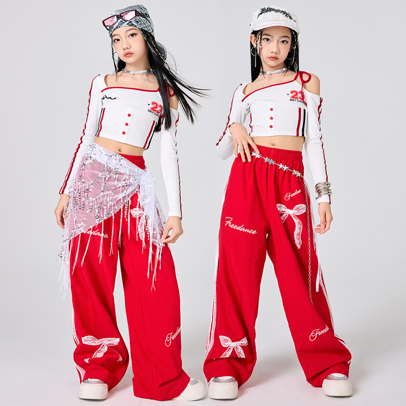 Girls Hip Hop Clothes White To - Street Fashion Outfit Girl review and price