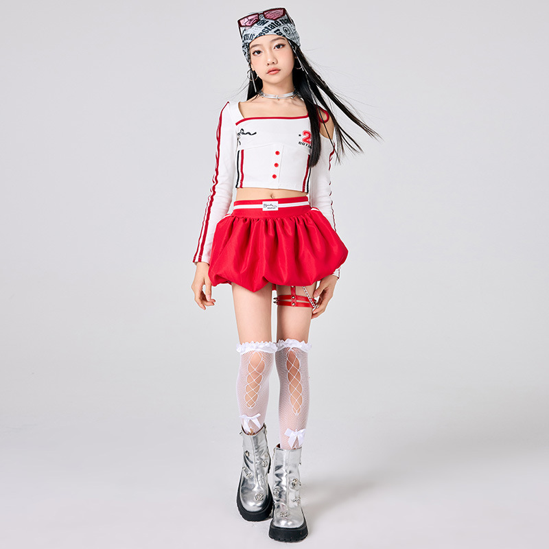 Girls Hip Hop Clothes White To - Street Fashion Outfit Girl review and price