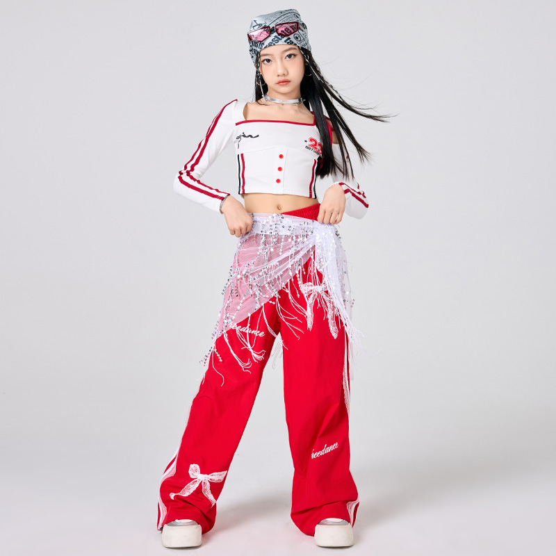Girls Hip Hop Clothes White To - Street Fashion Outfit Girl review and price