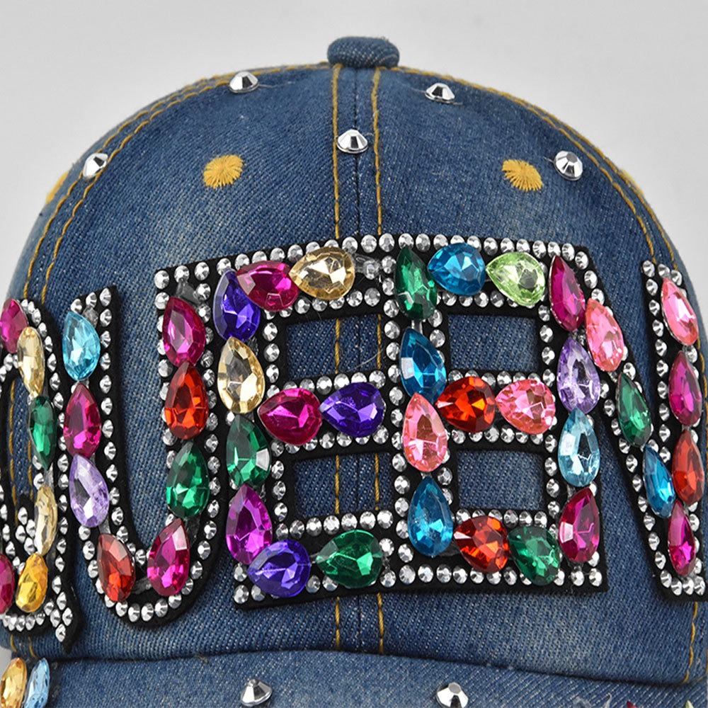 Queen Rhinestone Denim Basebal - Queen Street Fashion review and price
