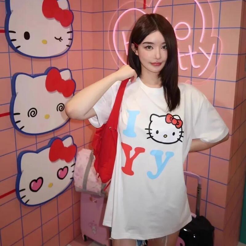 Short-Sleeved Sanrio Summer Pu - Street Fashion Tshirt review and price