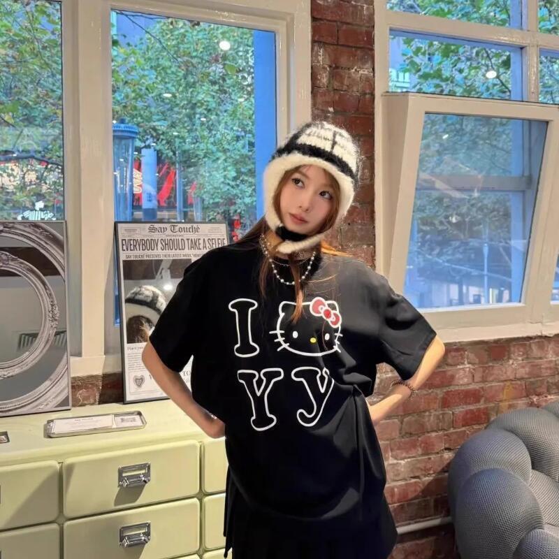 Short-Sleeved Sanrio Summer Pu - Street Fashion Tshirt review and price
