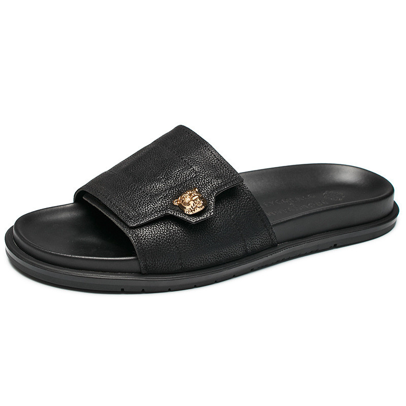 2025 New Genuine Leather Slipp - Street Fashion Style Male review and price