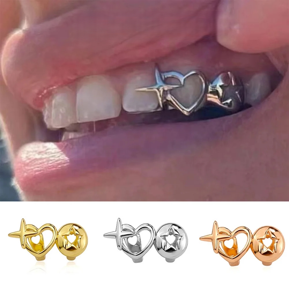 Punk Hip Hop Hollow Heart Teet - Street Fashion Jewelry review and price