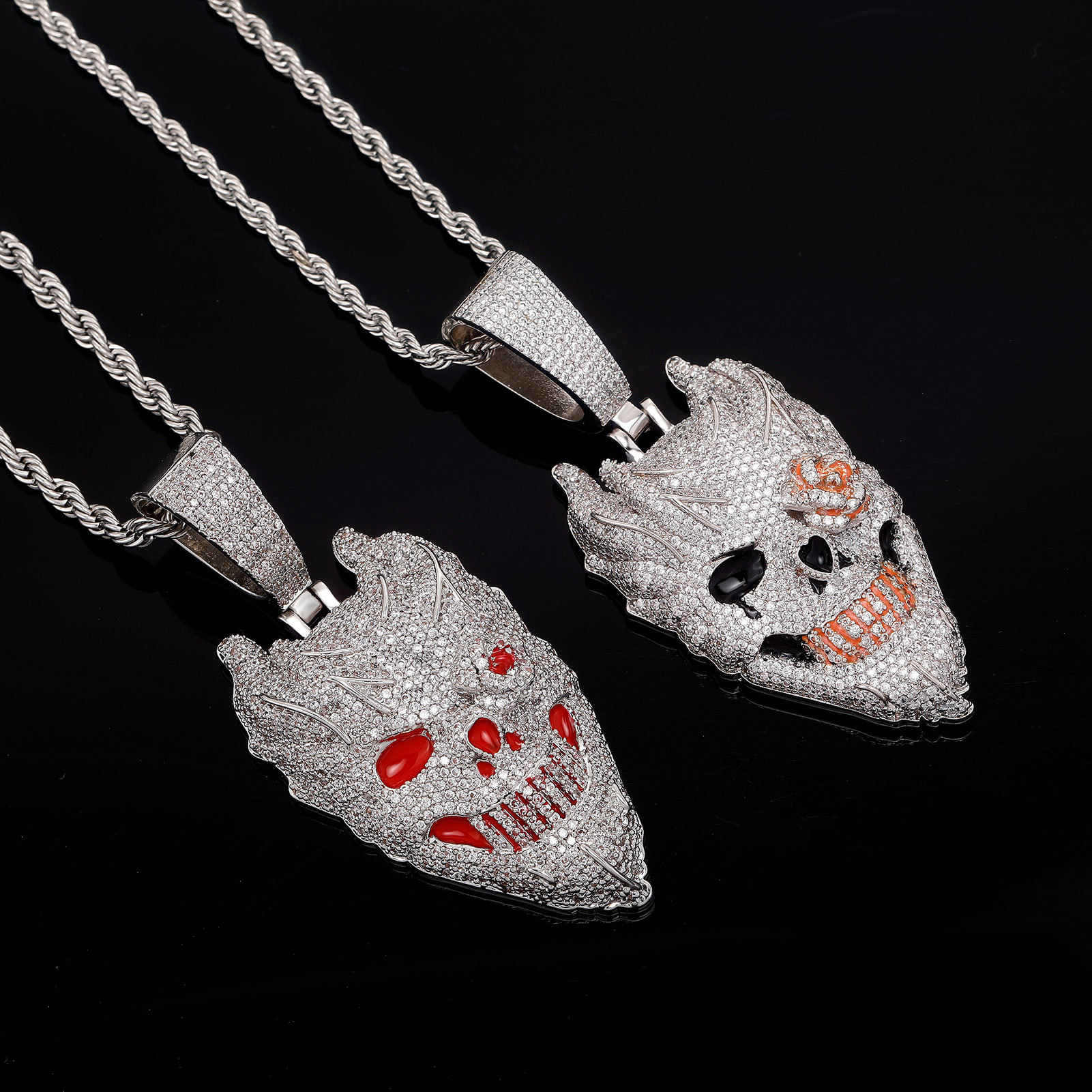 Silver Plated Devil Skull Pend - Fashion Street Singapore review and price