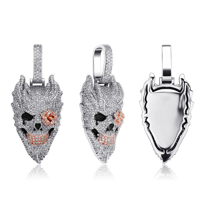Silver Plated Devil Skull Pend - Fashion Street Singapore review and price